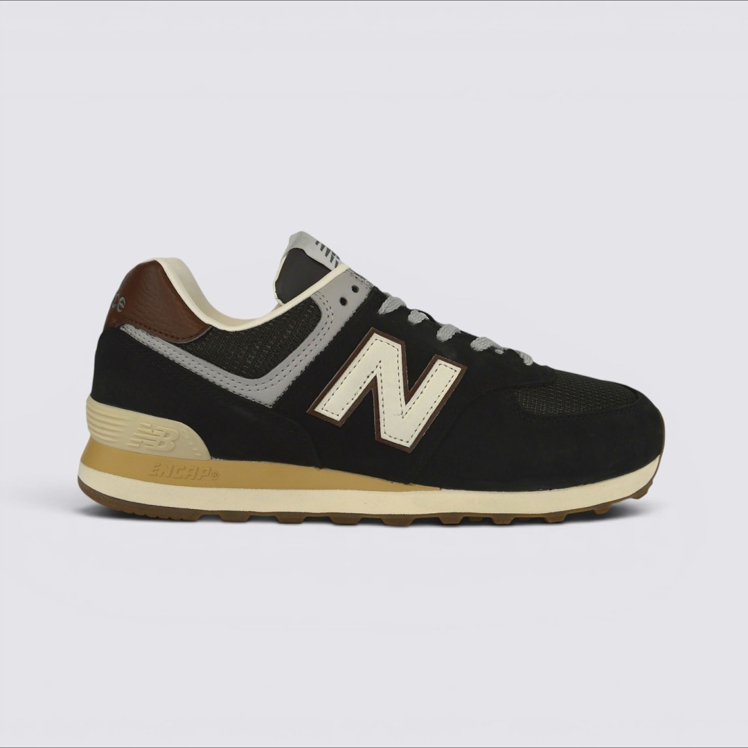 New Balance U5748SB pánské černé pohodlné kožené boty