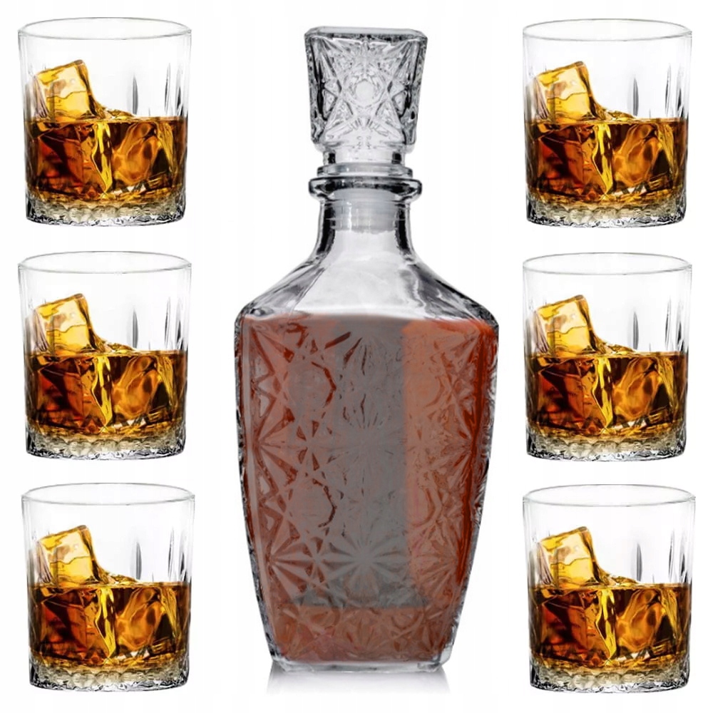 

Zestaw Do Whisky Karafka 6SZT Grubych Szklanek