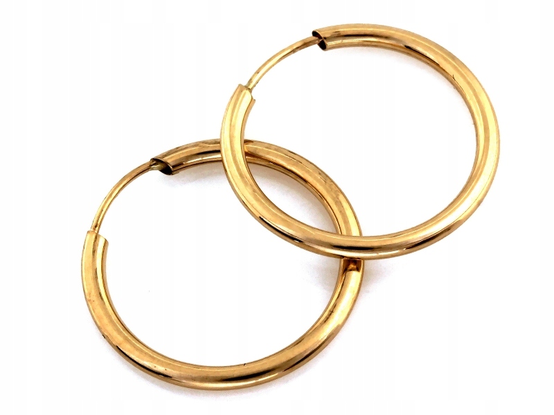Dámské zlaté náušnice 585 s moderní kruhovou obručí jako dárek