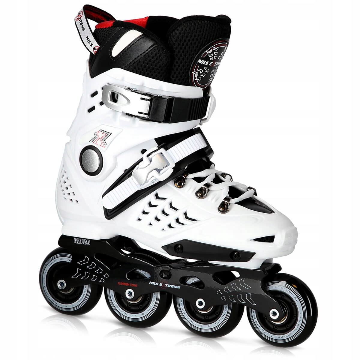 ROLKI MĘSKIE SLALOMOWE KOŁA KAUCZUKOWE NILS Marka Nils Extreme