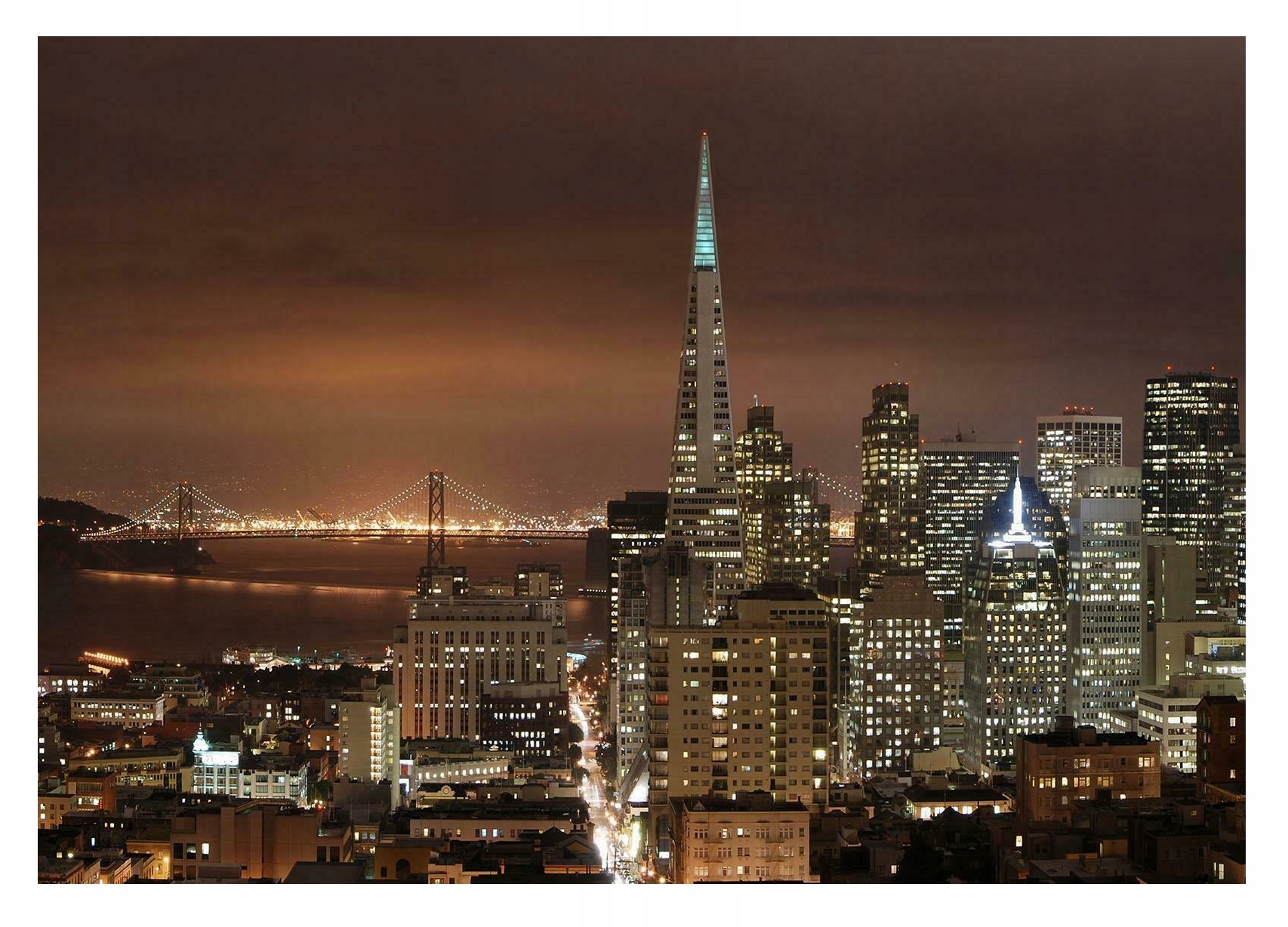 Fototapeta Město V Noci Most San Francisco 312x219