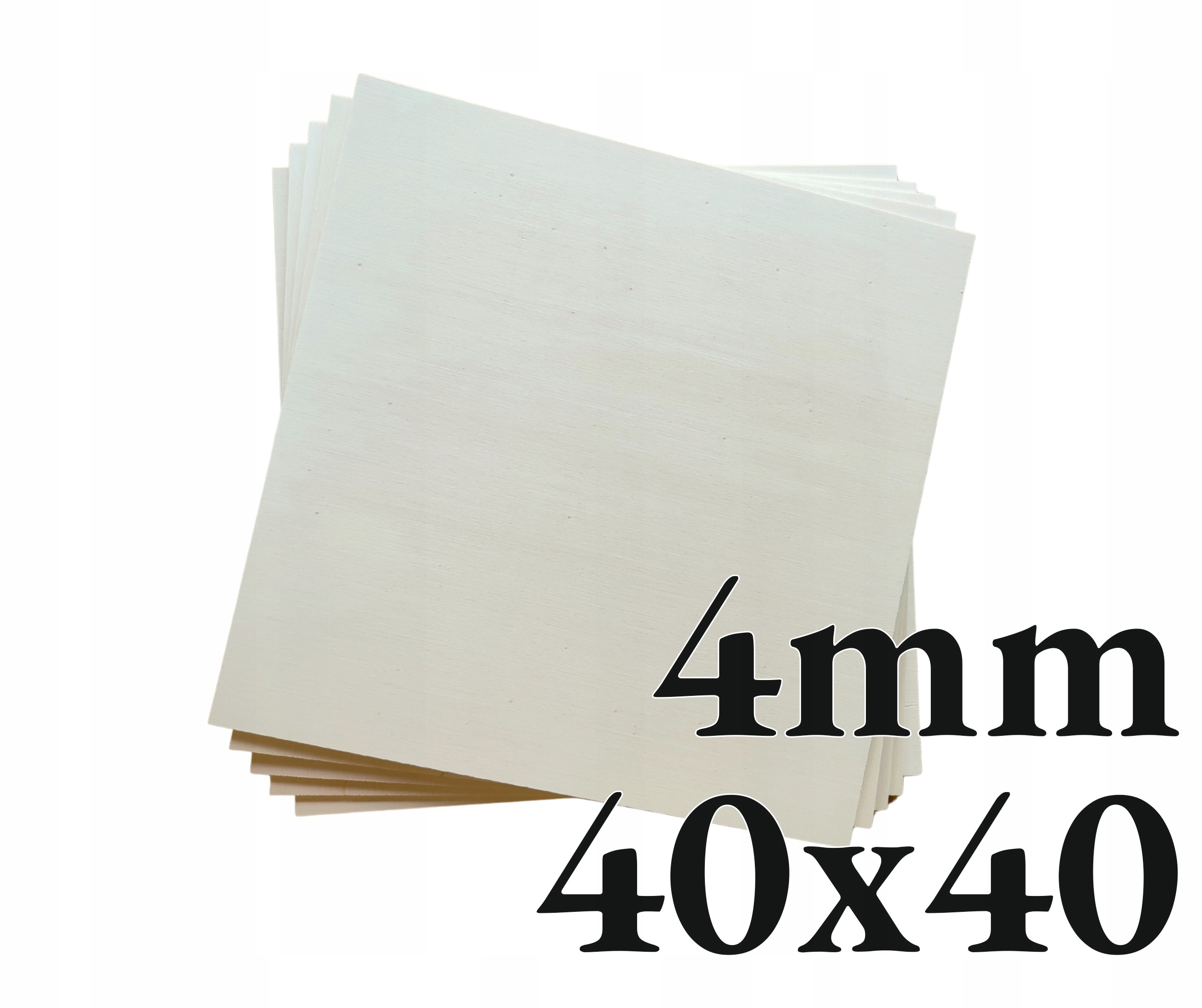 8 x Topolová překližka – Topol – 4 mm – 40 cm x 40 cm – Onlywood