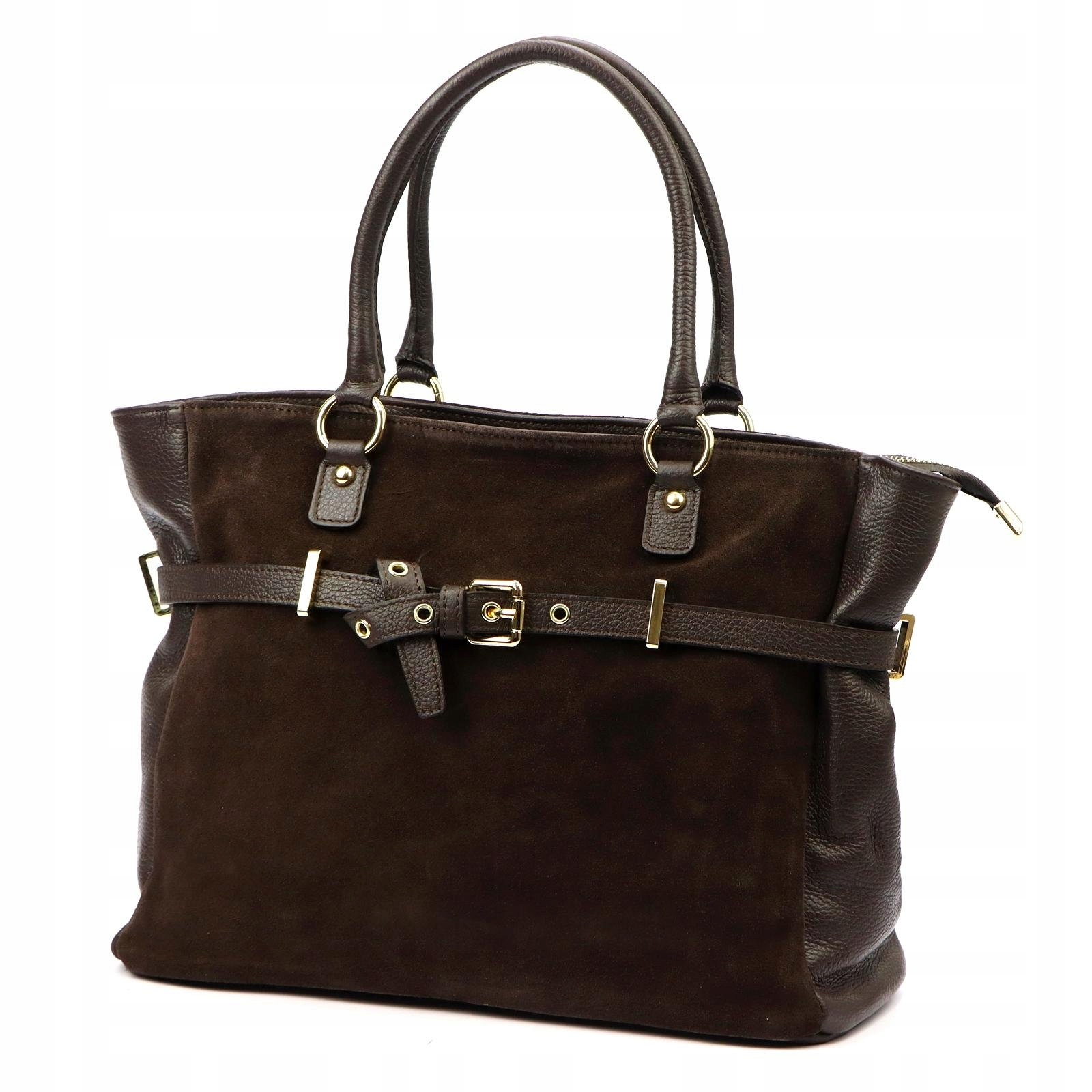 Dámská kabelka shopper kožená tmavě hnědá Luka 26-053