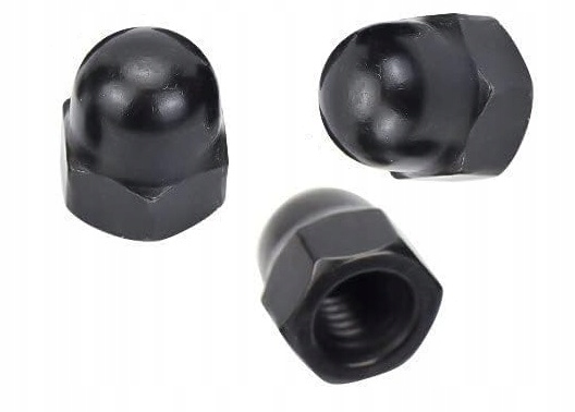 Kolíková Matice Šestihranná M10 DIN-1587 Pozinkovaná Černá 20 Kusů