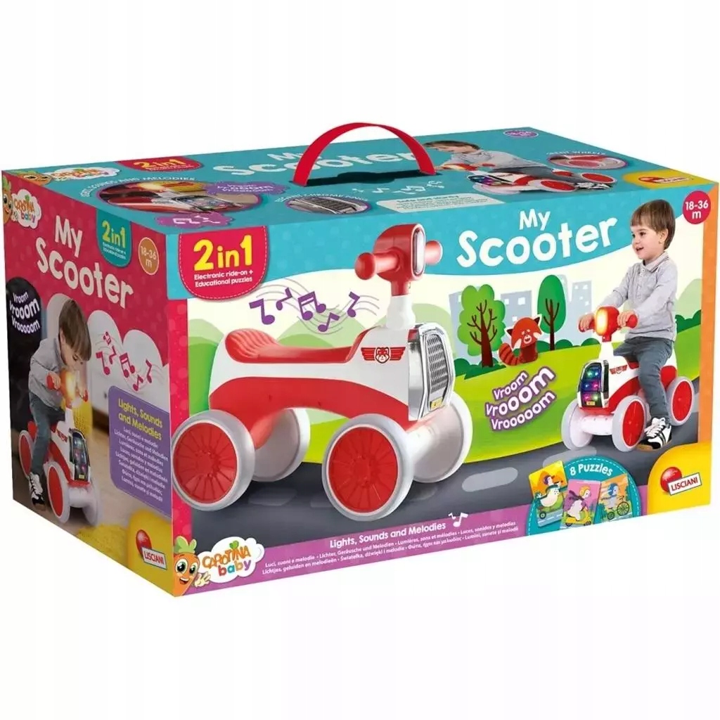 Carotina Baby Jeżdzik z grami. Lisciani