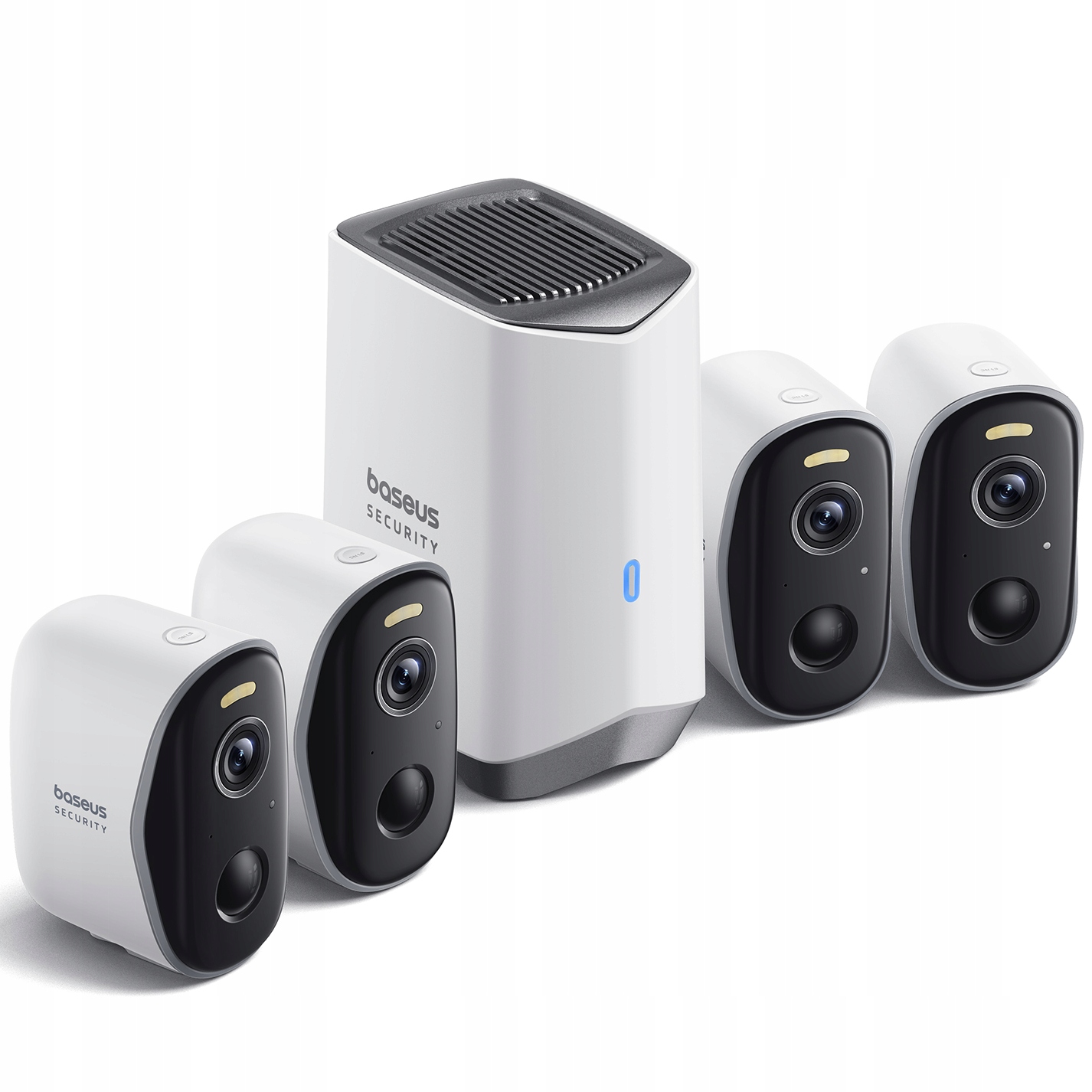 BASEUS ZESTAW 4x KAMERA ZEWNĘTRZNA 2K BEZPRZEWODOWA MONITORING HOME STATION