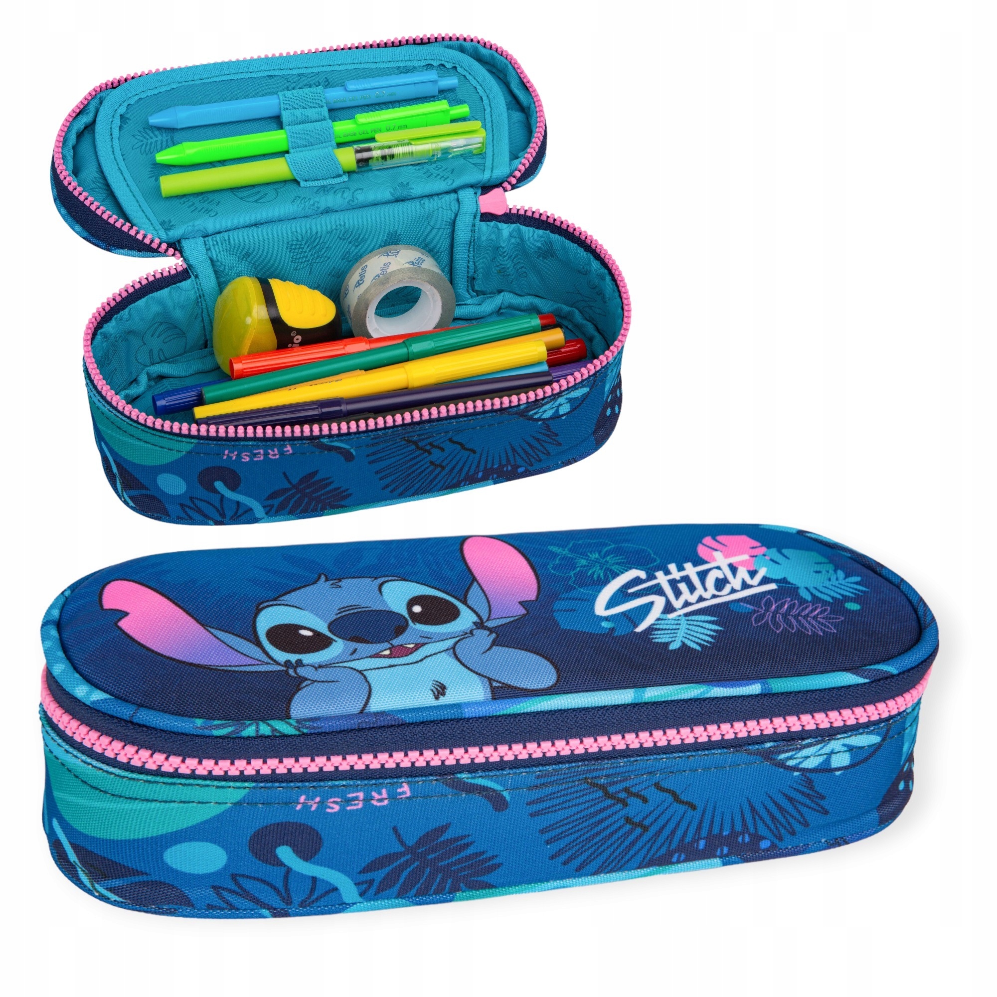 PIÓRNIK SZKOLNY SASZETKA USZTYWNIANA DLA DZIEWCZYNKI STITCH STICH LILO