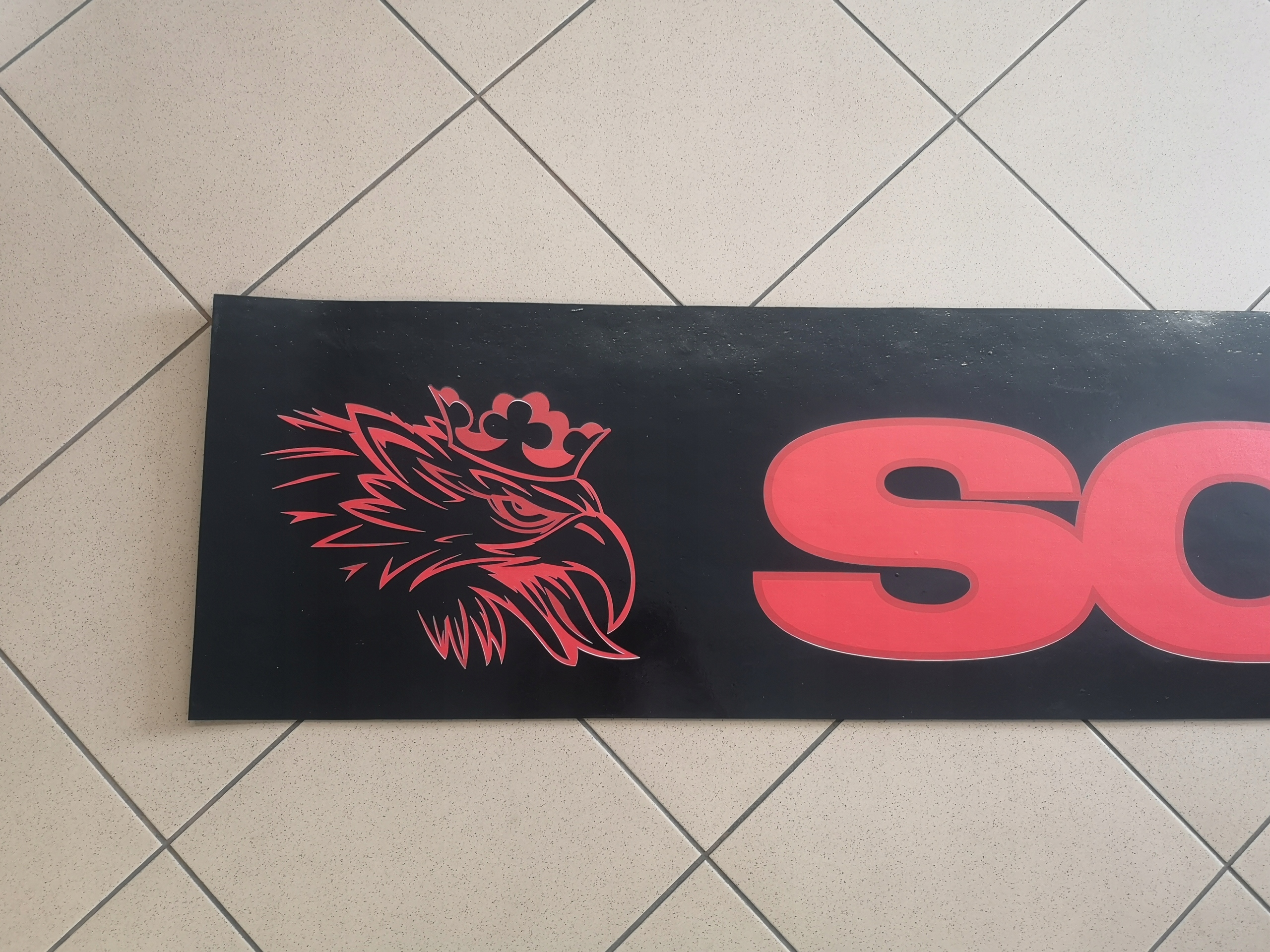 Chlapacz naczepy SCANIA czarny czerwony GRYFY Installation side Rear