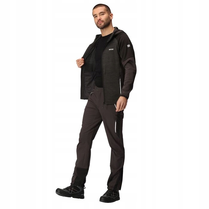 Męska kurtka softshell z kapturem Regatta RML248 61G szary czarny 3XL Rodzaj softshell