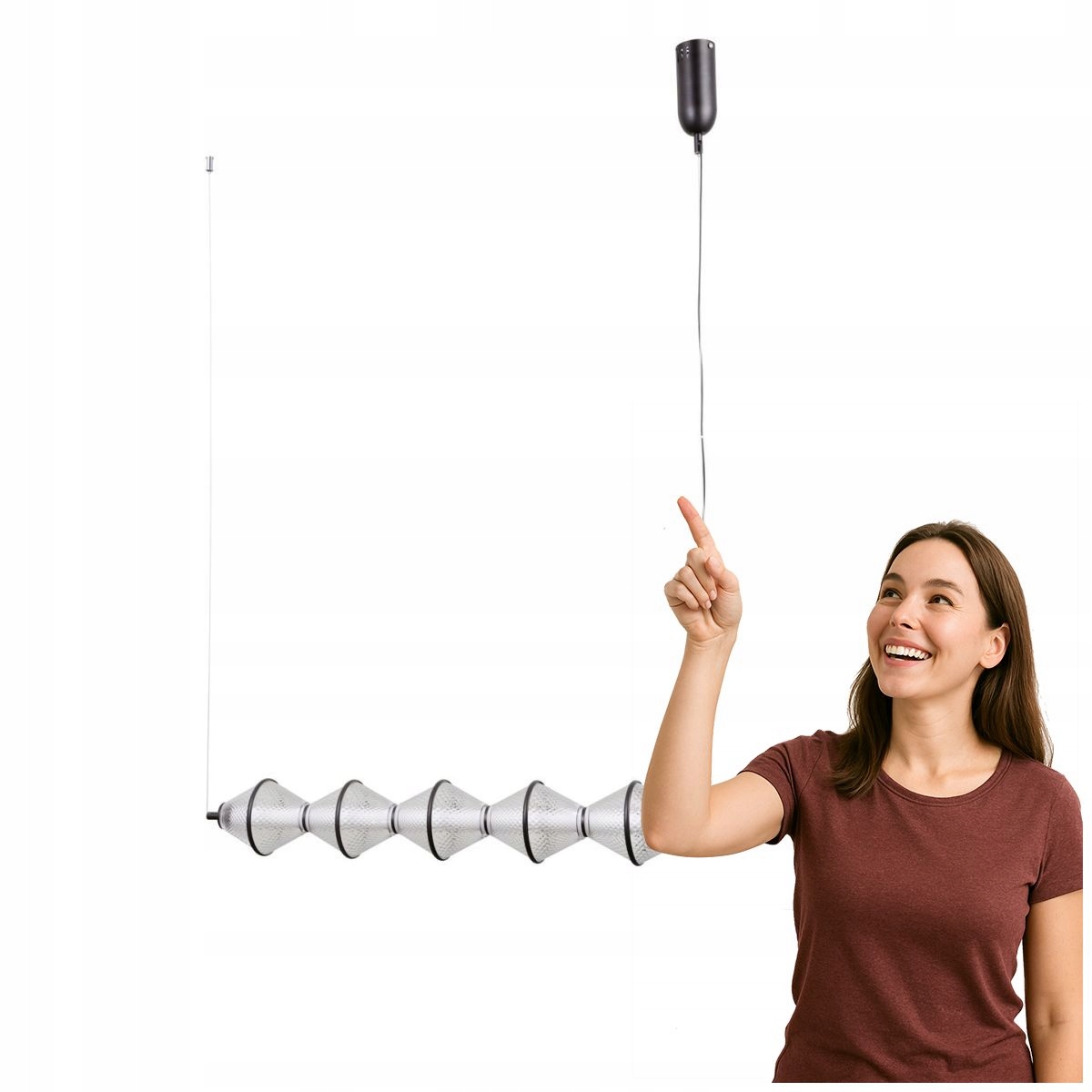 Závesná Led lampa 25W Fuente PND-34395-5-BK Italux