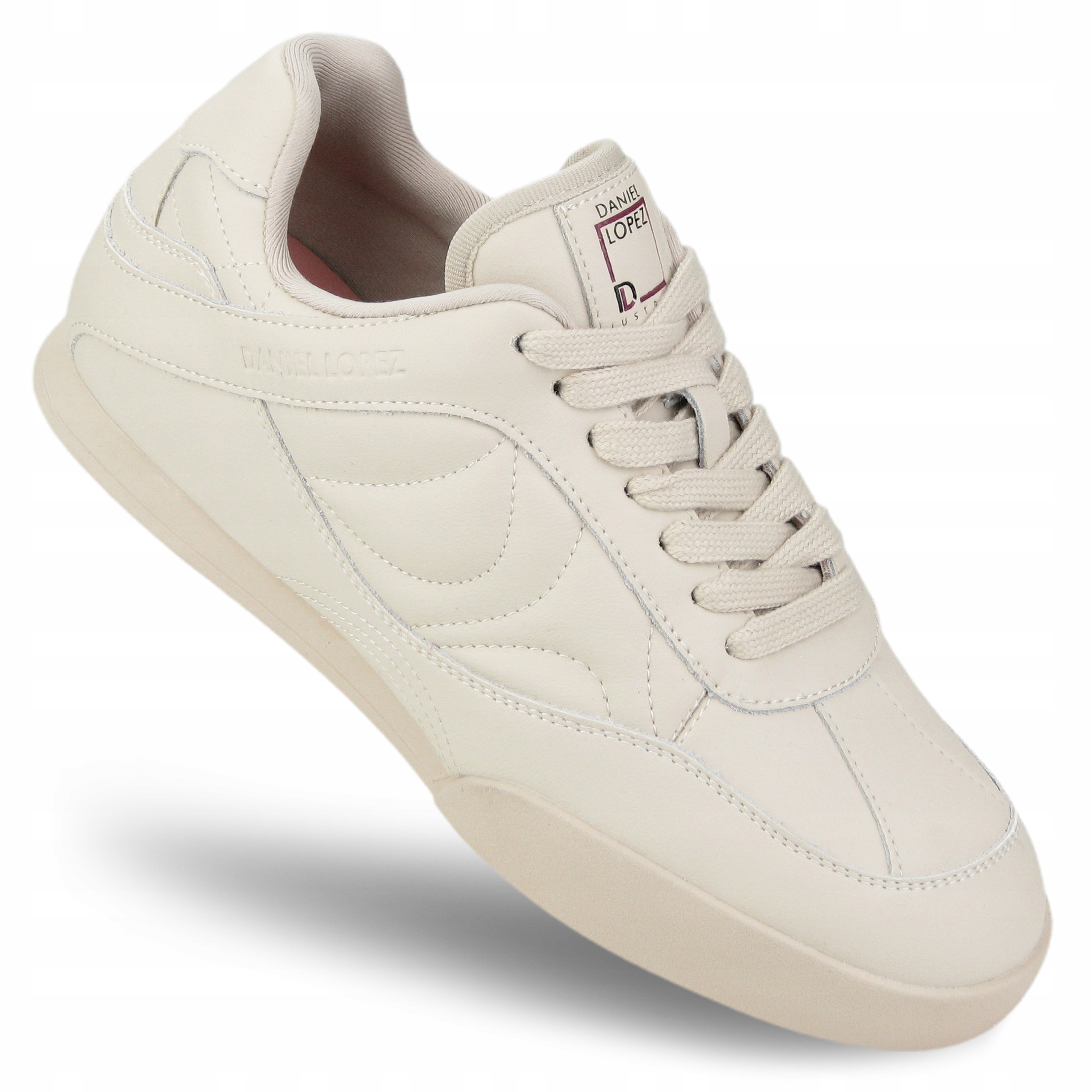 Buty sportowe damskie Daniel Lopez skórzane Sneakersy beżowe SS2D4020 39