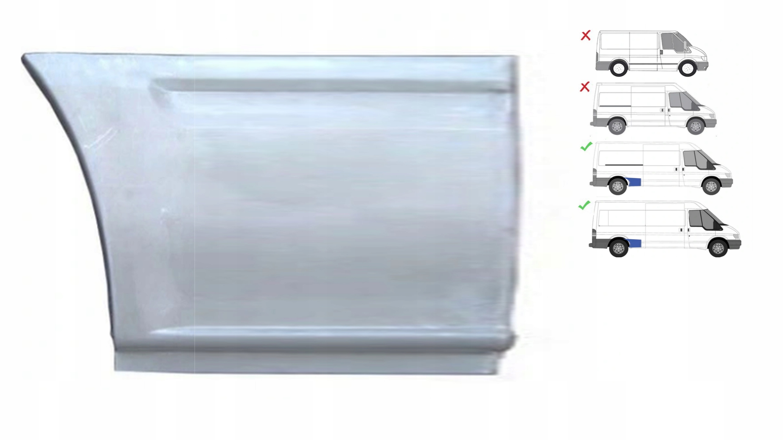 PRÓG REPERATURKA BŁOTNIKA TYŁ FORD TRANSIT 00- P