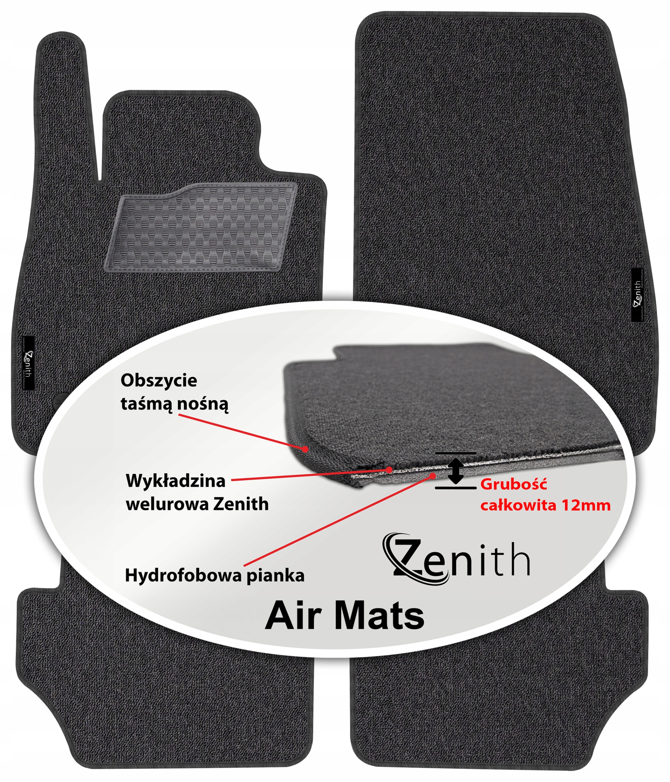 Ford Puma Crossover 2020 Velúrové koberčeky do auta Zenith Air Mats