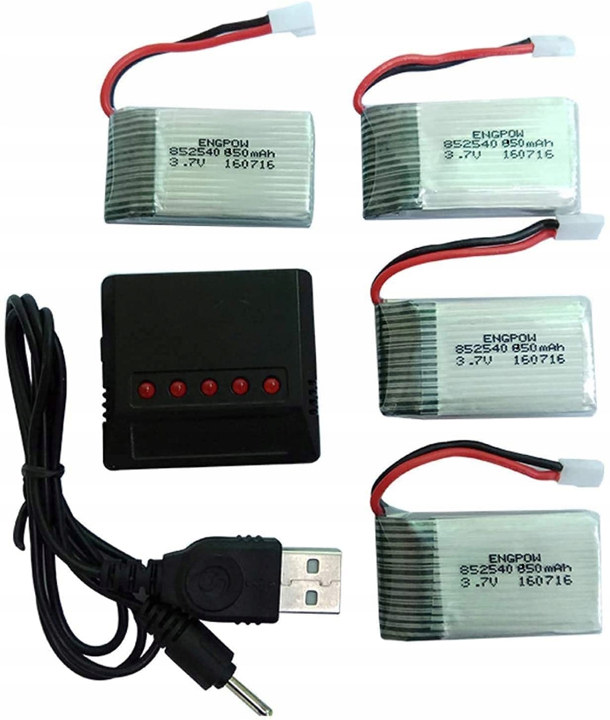 

4 stk 3.7v 850mAh Syma X5SC X5SW Rc Akumulator