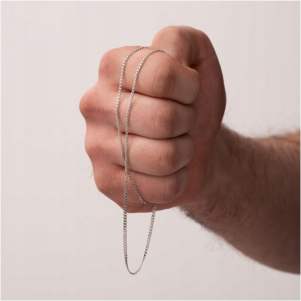Łańcuszek srebrny męski PANCERKA 2,2 mm 45cm 925 Długość całkowita 45 cm