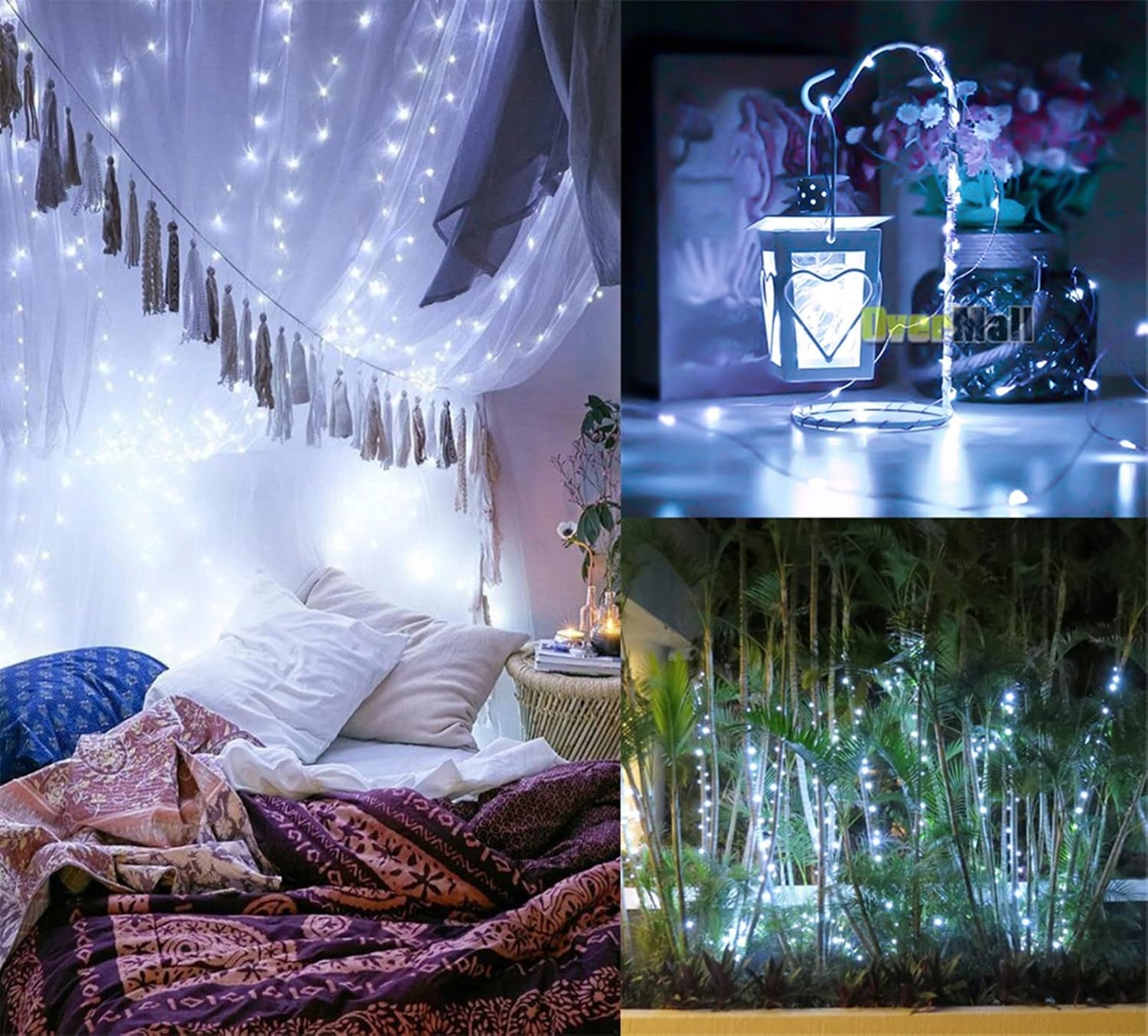 GIRLANDA SOLARNA LAMPKI OGRODOWE 300LED 30M DEKORACYJNA BIAŁY ZIMNY Kod producenta M724CW