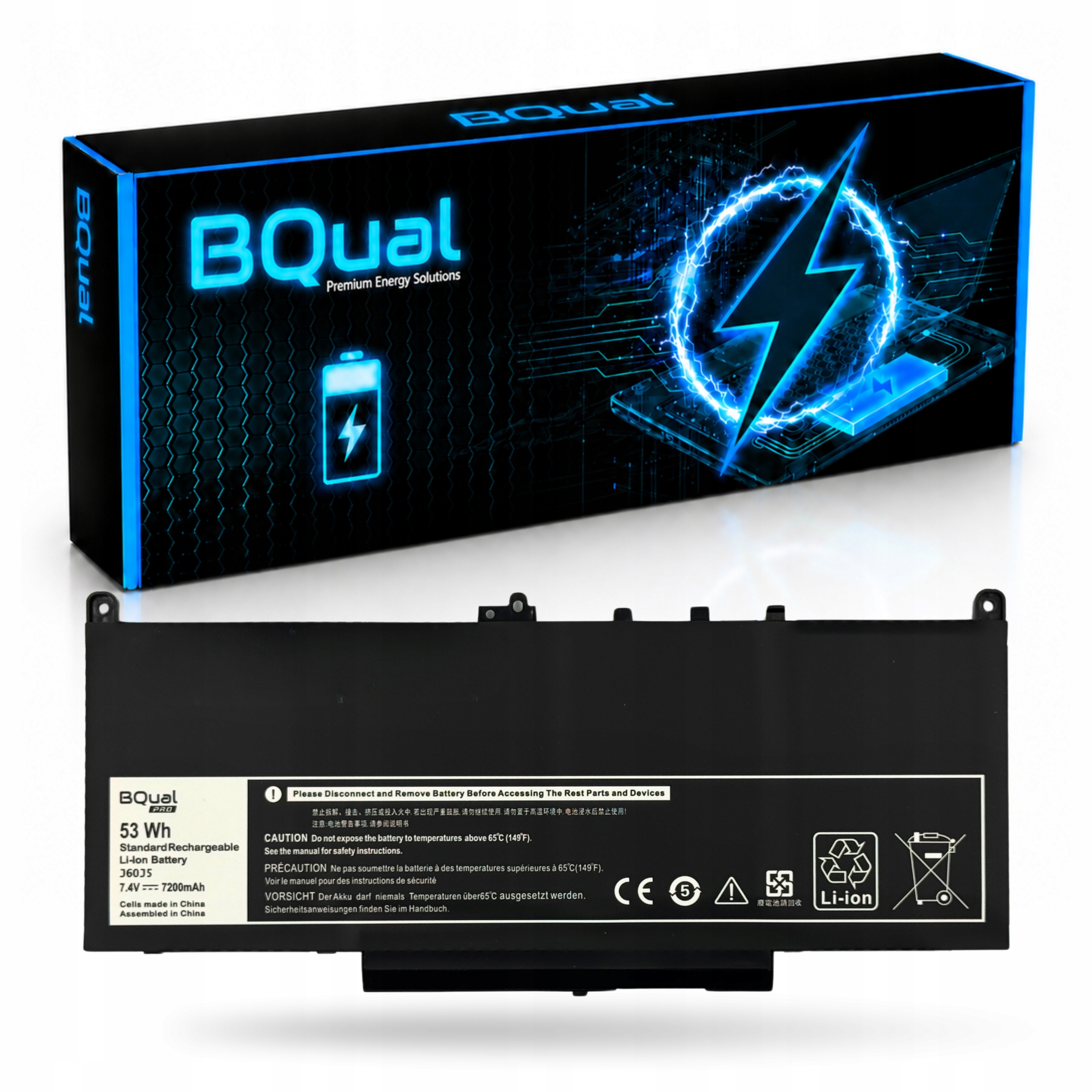 Bateria J60J5 do laptopa Dell Latitude E7270 E7470 0242WD 01W2Y2 7.4V 53Wh
