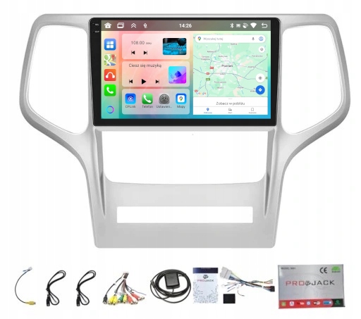 Gps Navigace Rádio Jeep Grand Cherokee 2008-2013 Carplay Wifi 4GB 64GB