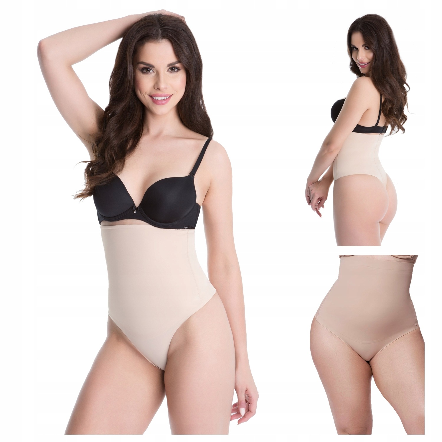 Tanga Julimex 275 vysoký pas, přírodní barva XL