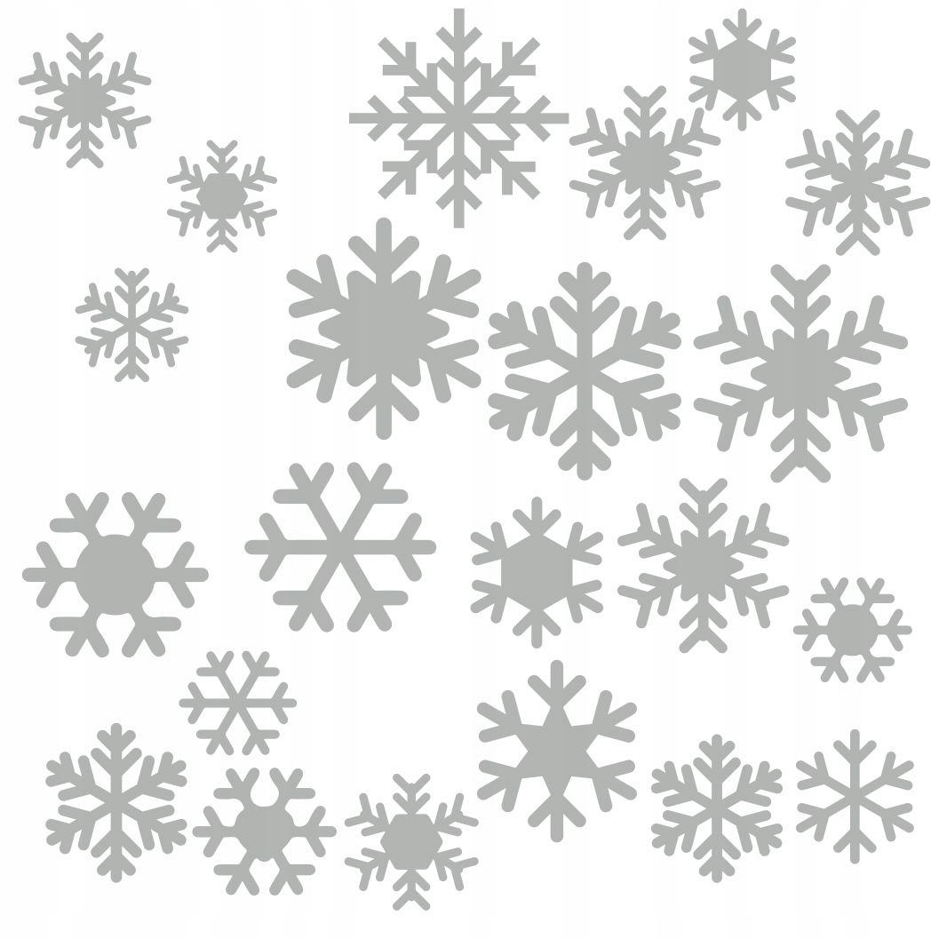 Mix Śnieżynek Naklejki samoprzylepne okno Święta