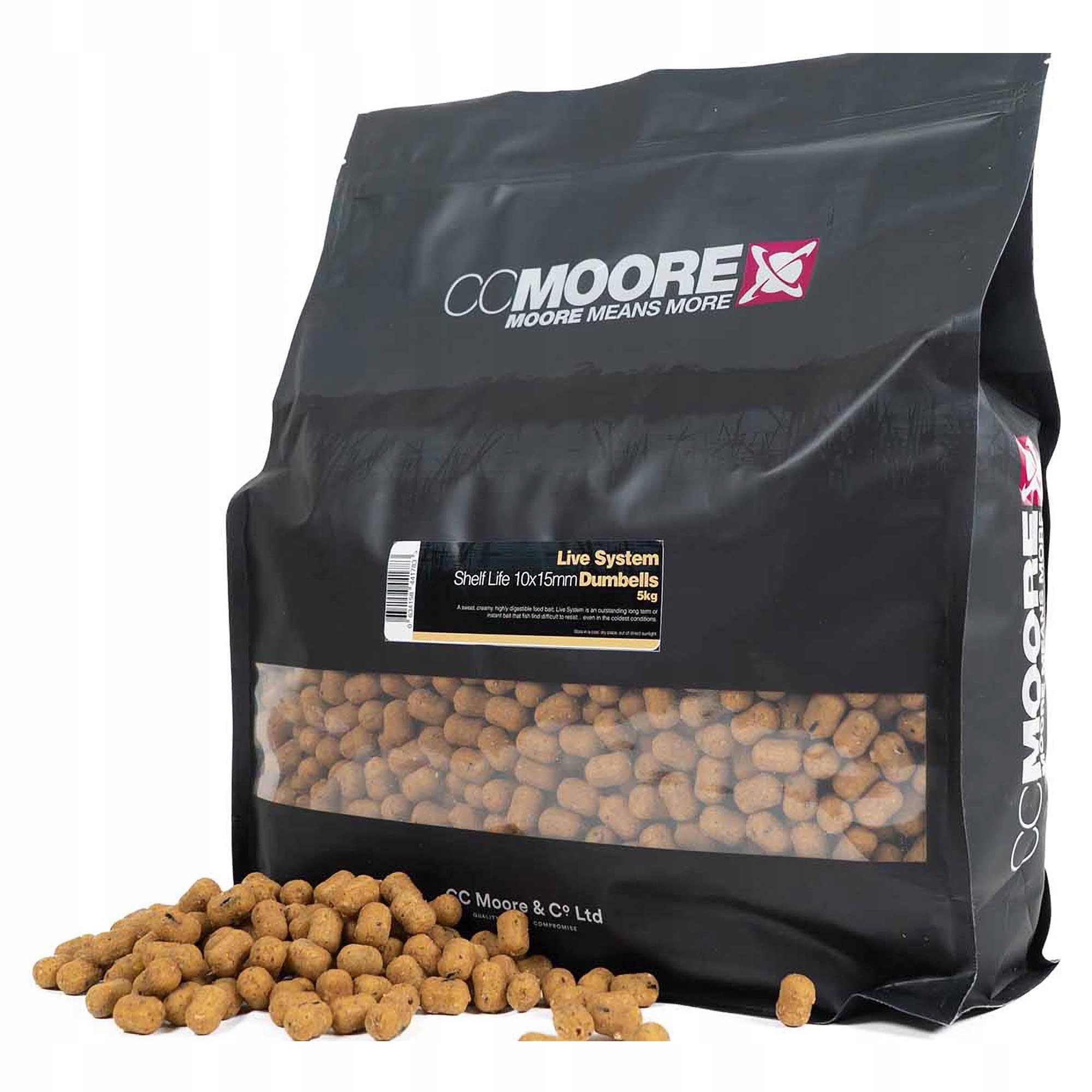 Kuličky CC Moore Shelf Life Dumbells Live System 10x15mm 5kg