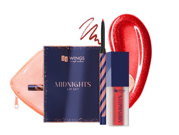 Aa Wings Of Color Midnights Sada na líčení rtů 03 Midnight Red