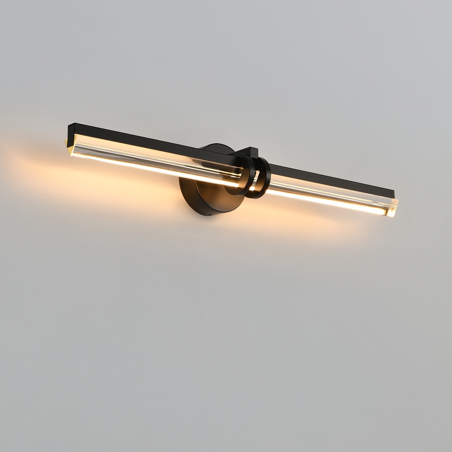 Čierna nástenná lampa Lovely nad zrkadlo 58 cm ozdobná, moderná Led chodba