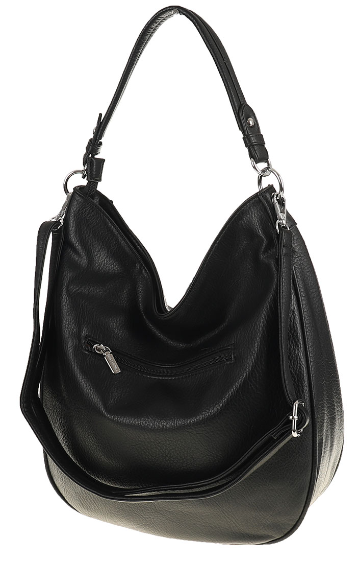 SILVIA ROSA Włoska Torebka Damska worek listonoszka na Ramę SB6820 Black Płeć kobieta