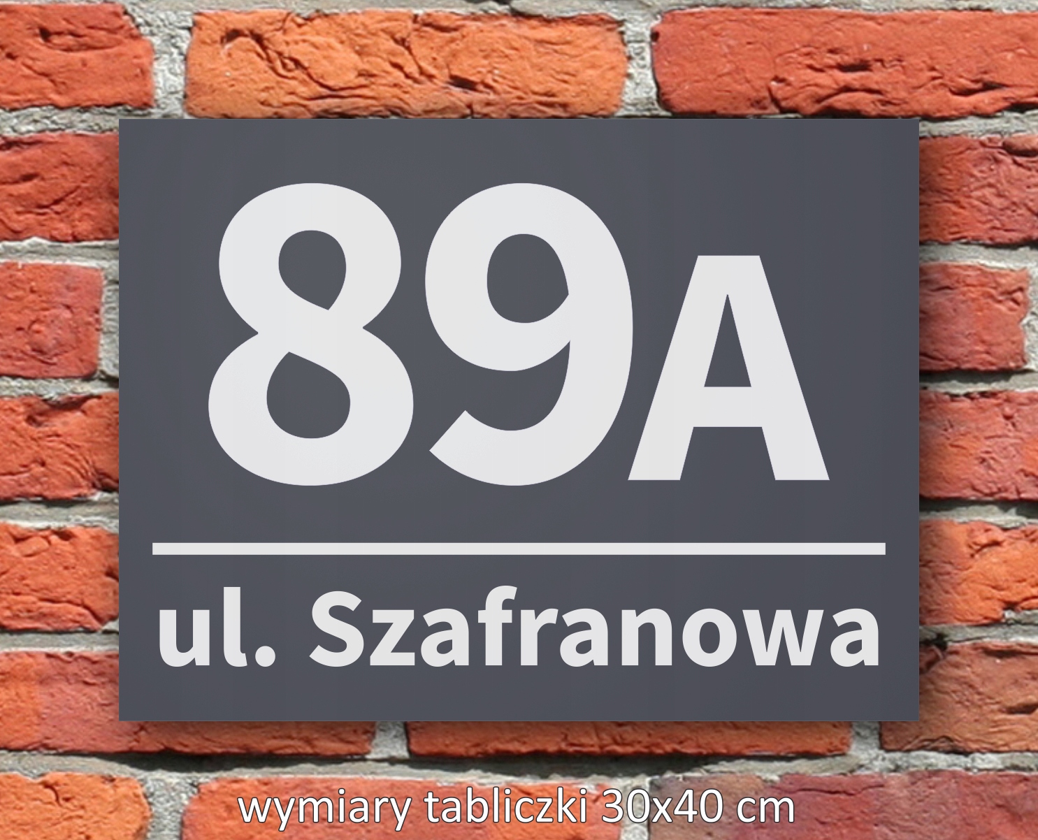 Numer domu tabliczka adresowa ALUMINIUM-ANTRACYT Szerokość produktu 40 cm