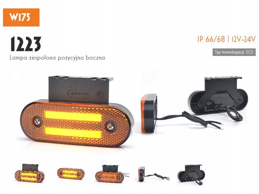 LAMPA OBRYSOWA POMARAŃCZOWA LED NEON 2 PASKI W175 EAN (GTIN) 5903098103453