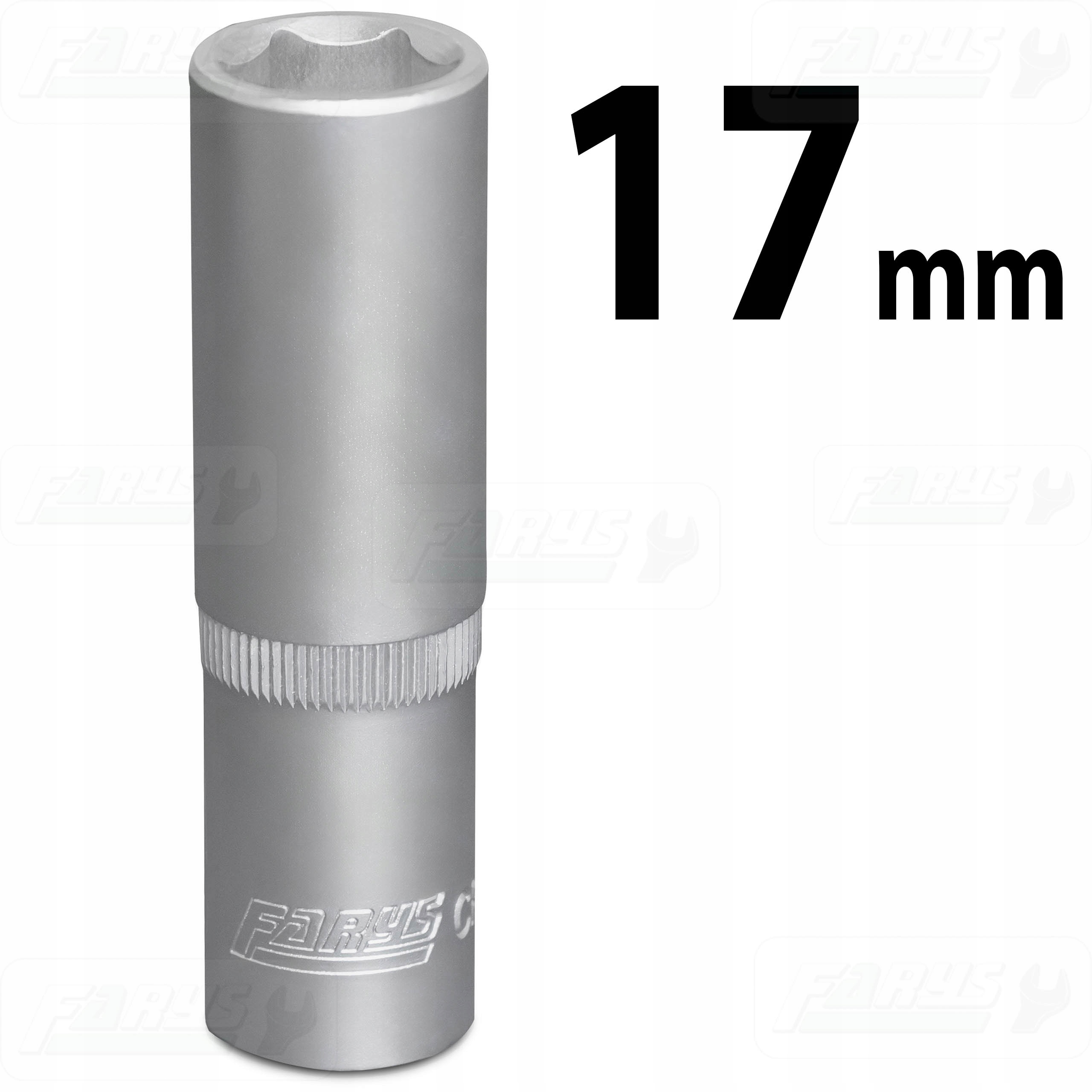 Nasadka 17mm 1/2" Sześciokątna Długa 6-kątna CrV Mocna Farys FR1244