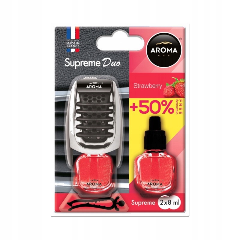 

Zapach Samochodowy Aroma Supreme Duo Strawberry