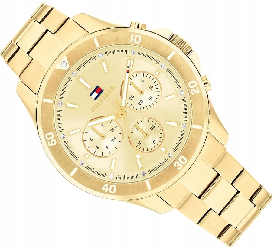 Zlaté Dámské Hodinky Tommy Hilfiger 1782640 Aspen S Multidatem Módní 38mm