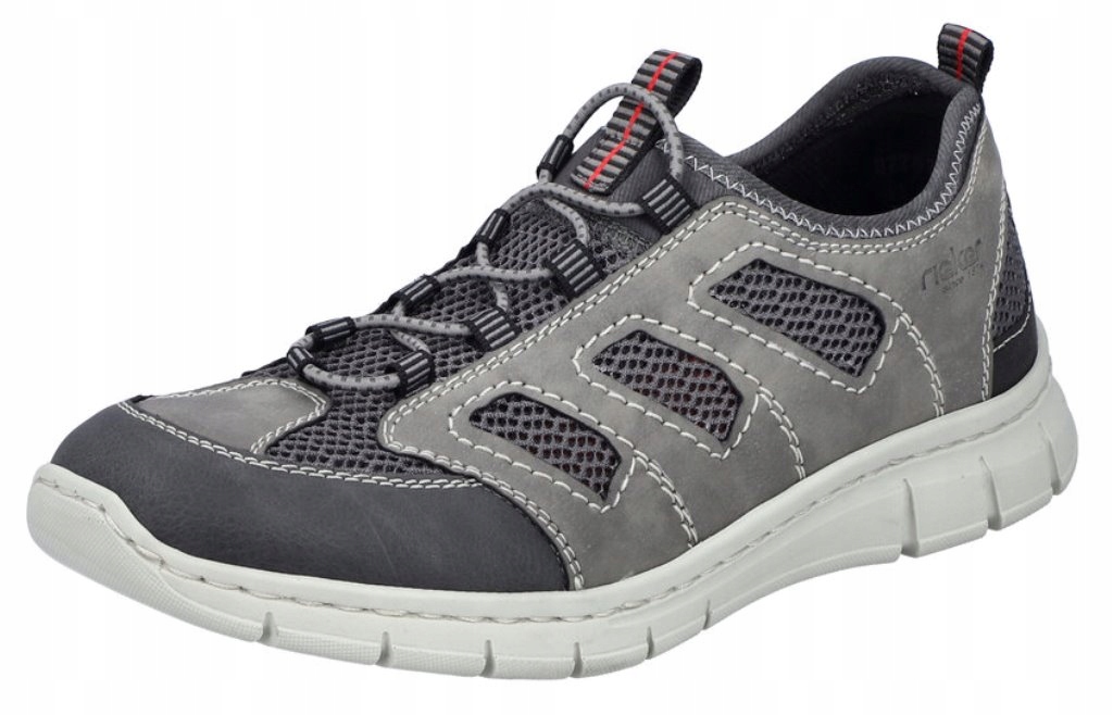 Rieker B7762-45 40 šedé polobotky pánské sandály