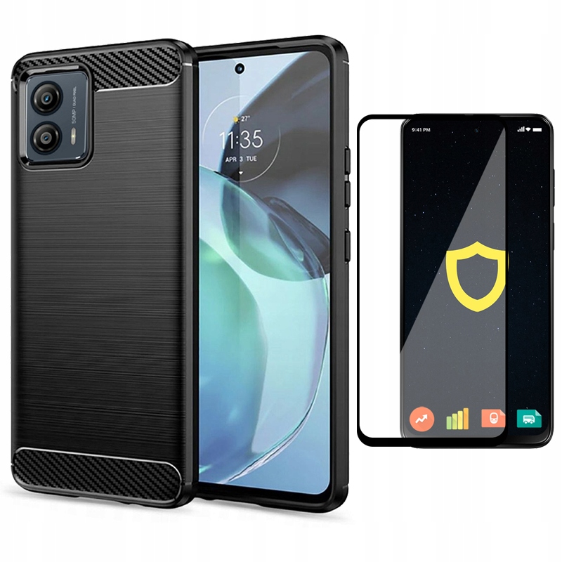 

Etui Pancerne Case Carbon Do Moto G53 5G Szkło