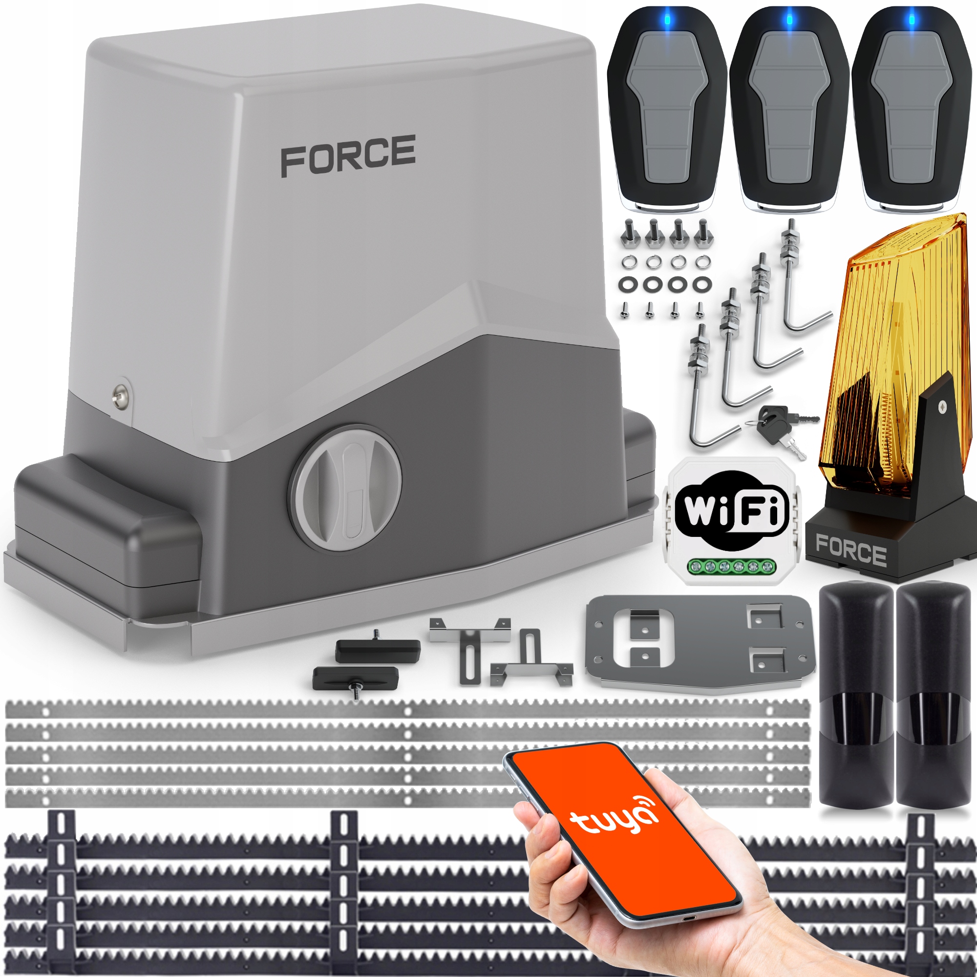 Force Tytan SL600 Pohon Pro Posuvné Brány do 600 kg, Led Lampa, WiFi