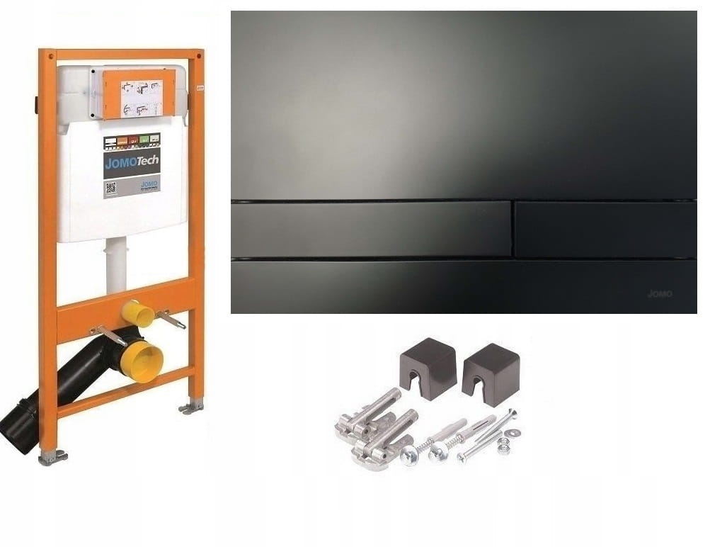 Jomo Werit stelaż podtynkowy do wc przycisk czarny