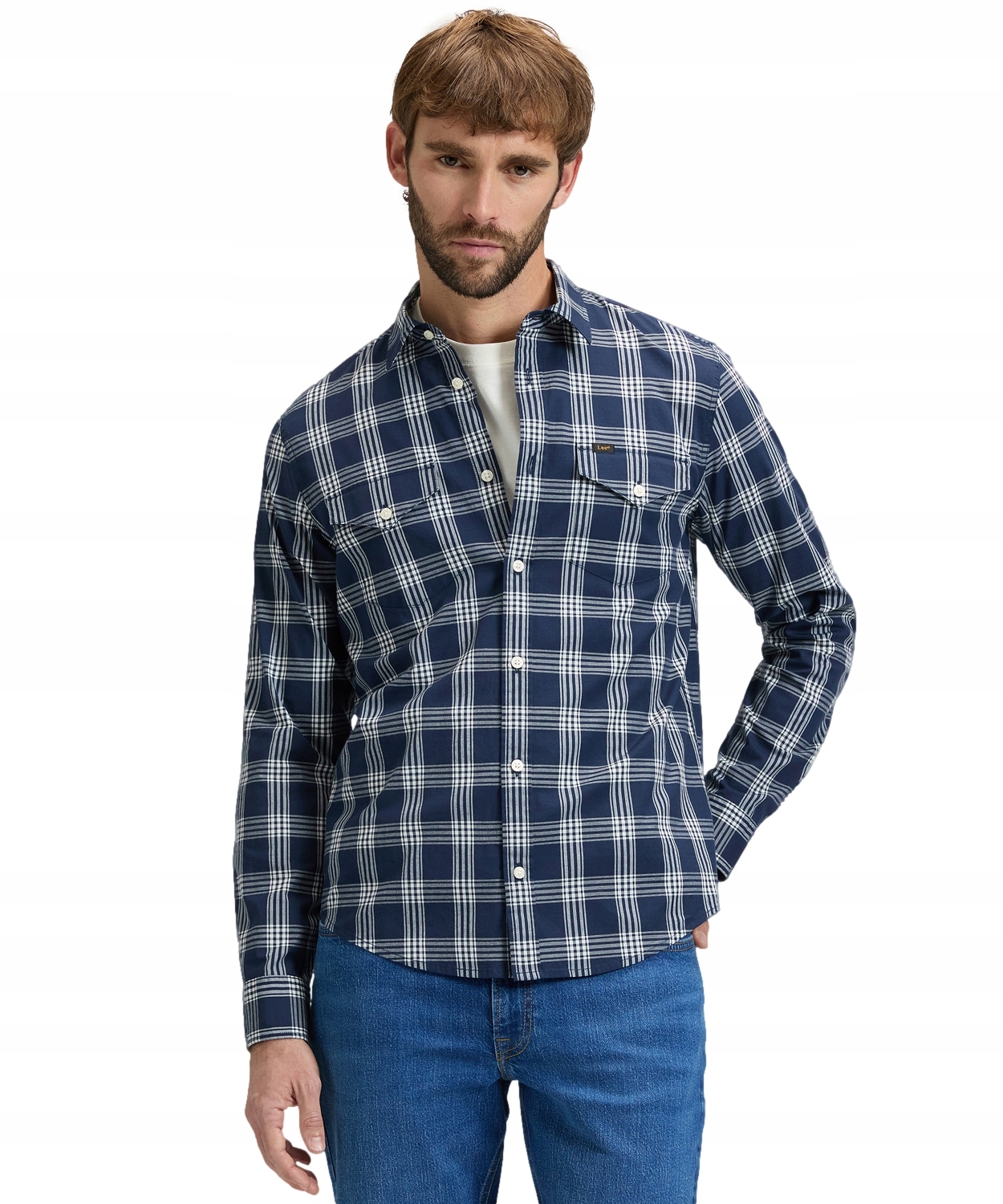 Košile Lee Regular Shirt 112376590 Mood Indigo Plaid XL