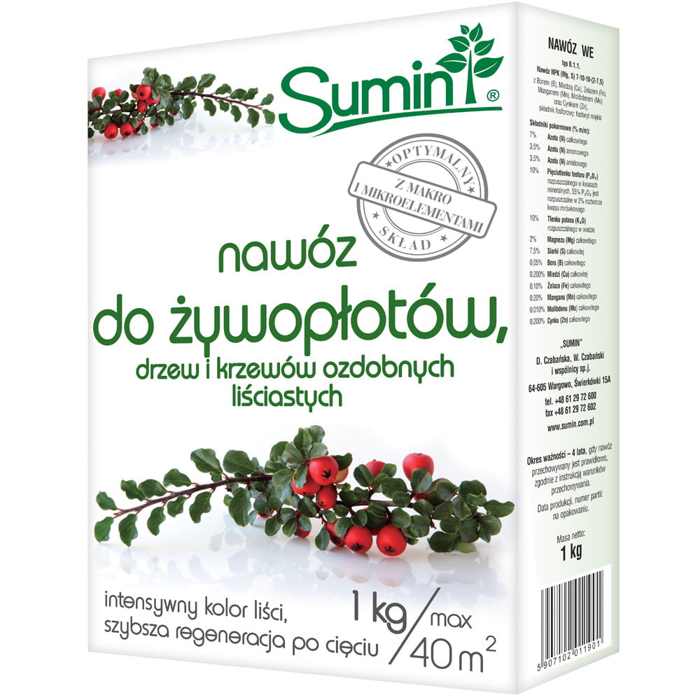 

Nawóz Do Żywopłotów Drzew i Krzewów Ozdobnych 1 kg