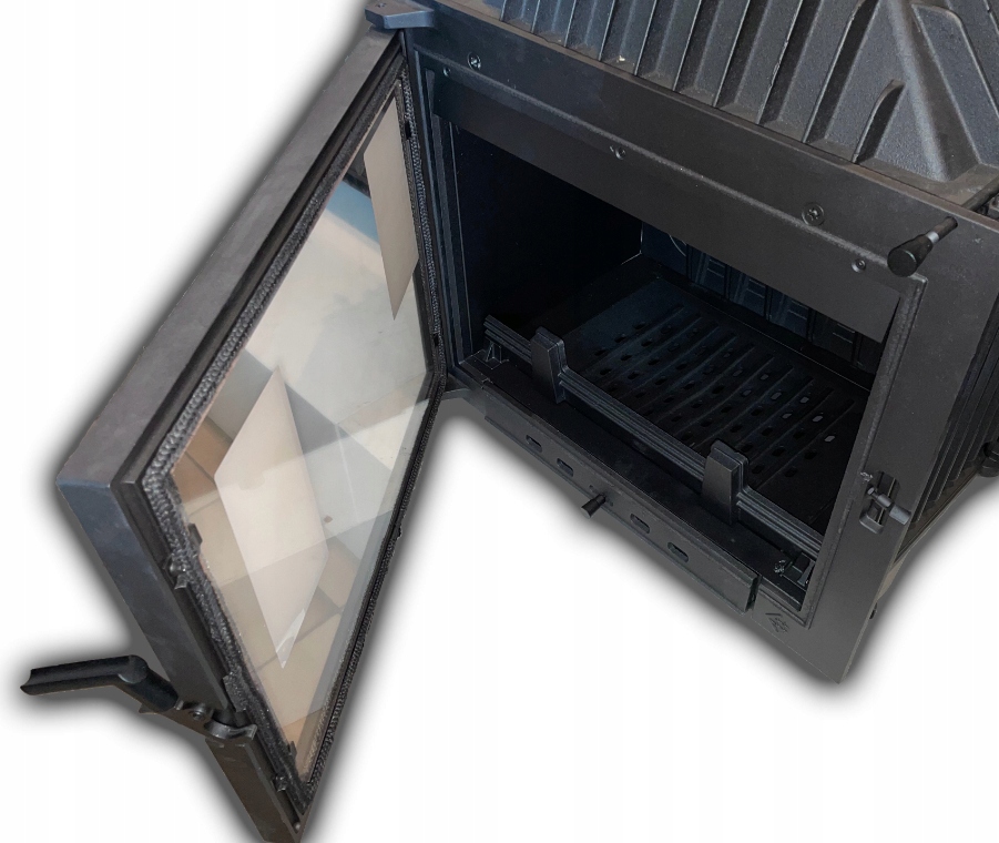 KOMINEK WKŁAD KOMINKOWY ŻELIWNY ANTEK 10 ZESTAW Szyba boczna brak