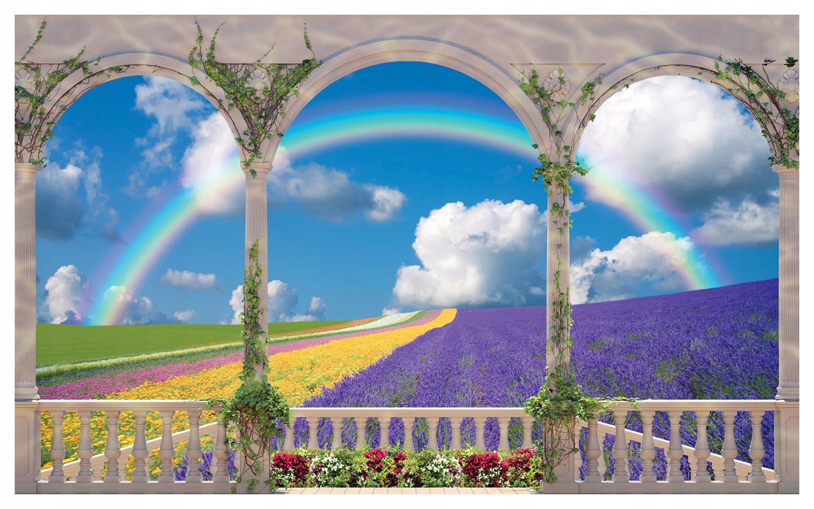 Vliesová fototapeta Květinový dubový oblouk do obývacího pokoje Ložnice 208x146 lepidlo