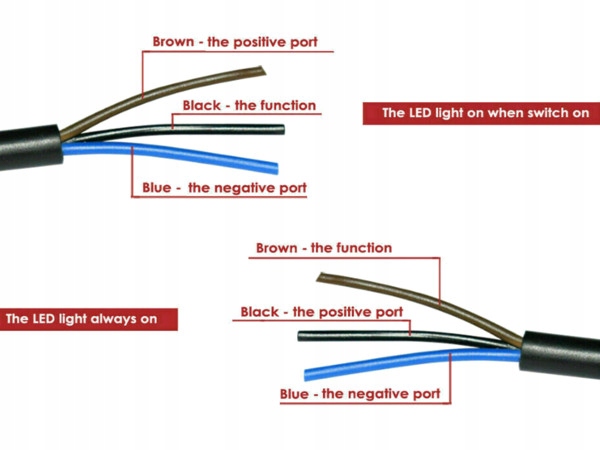 PRZEŁĄCZNIK WŁĄCZNIK MOTOCYKLOWY ŚWIATEŁ LAMP ON/OFF LED Waga produktu z opakowaniem jednostkowym 0.4 kg