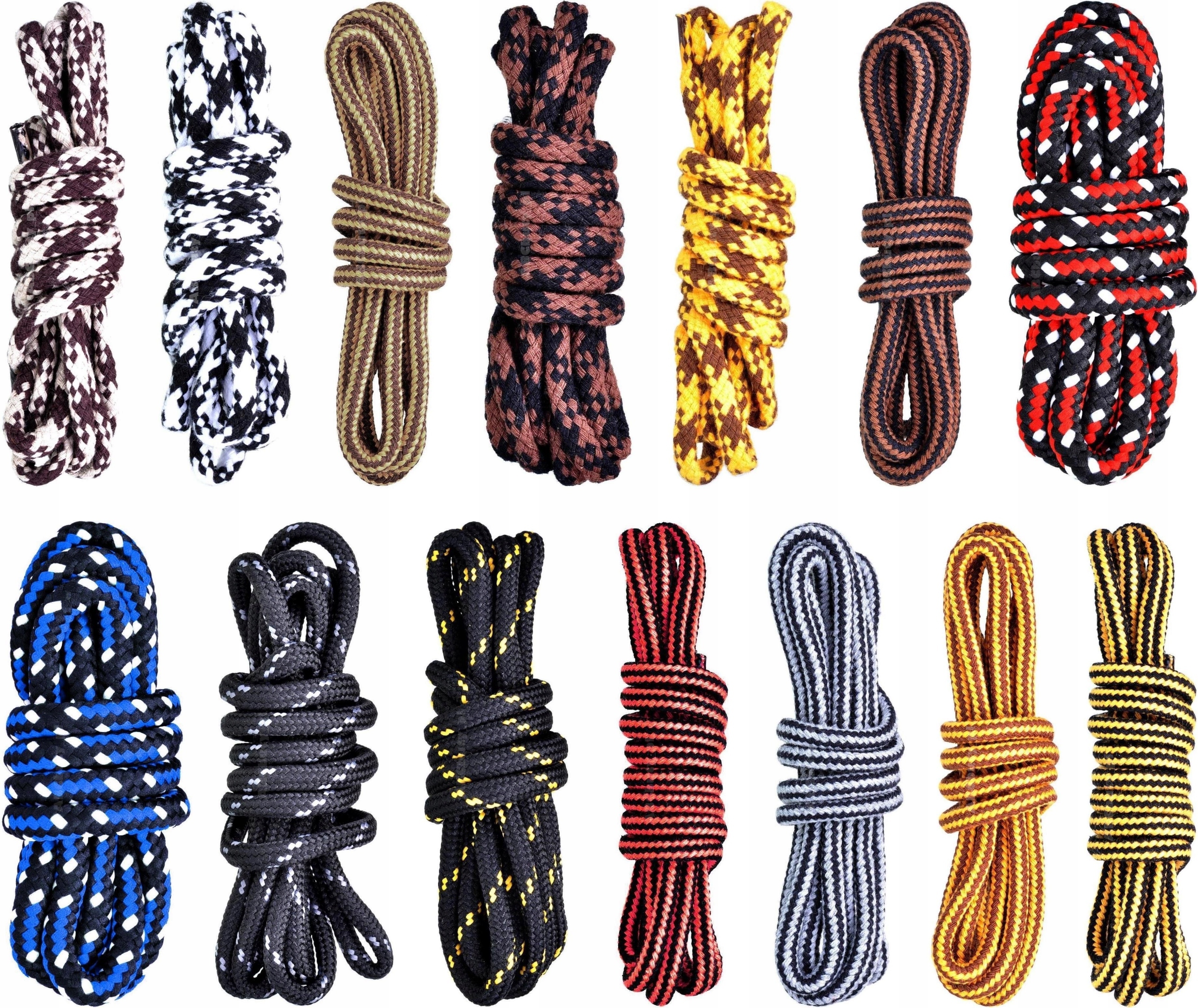 ŻÓŁTO-BRĄZOWE SZNURÓWKI TREKKINGOWE OUTDOOR 75 CM Marka inna