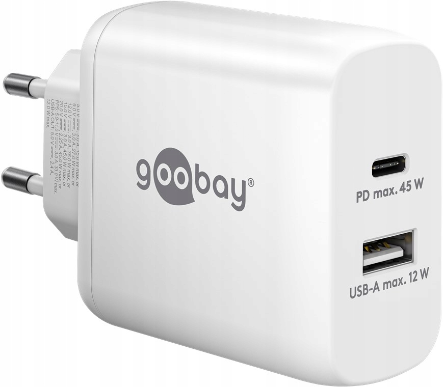Goobay Ładowarka Usb-c Pd Podwójna Szybka (45 W) 65412 N/a