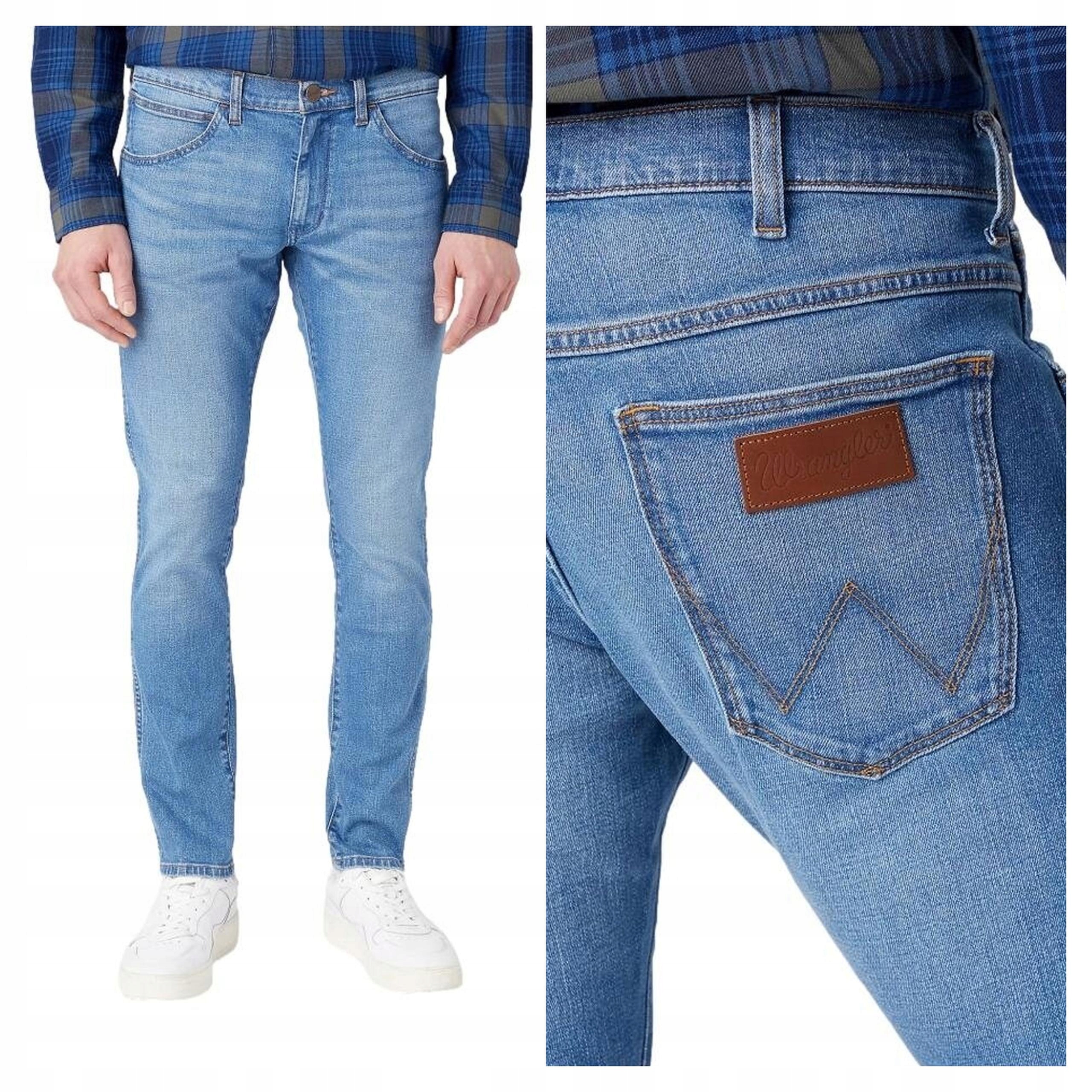 Pánské jednoduché džínové kalhoty Wrangler Bryson W34 L32