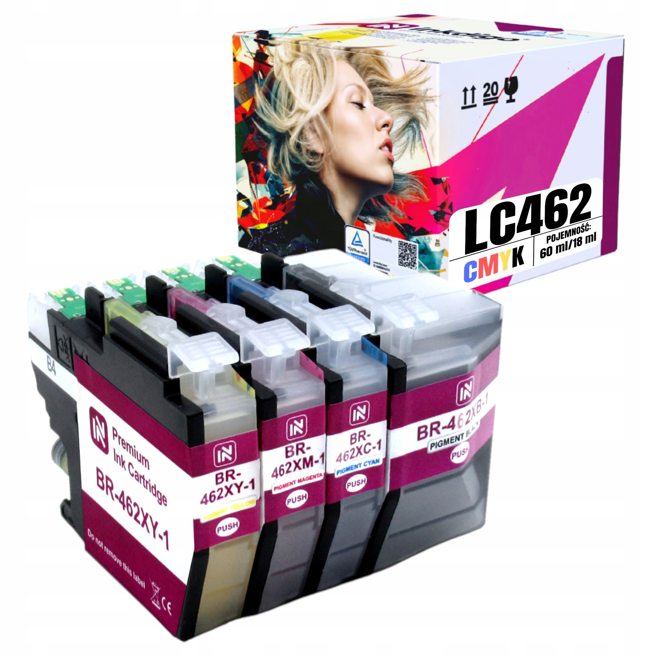 LC-462XL Inkousty Pro Tiskárnu Brother MFC-J2340DW MFC-J3540DW