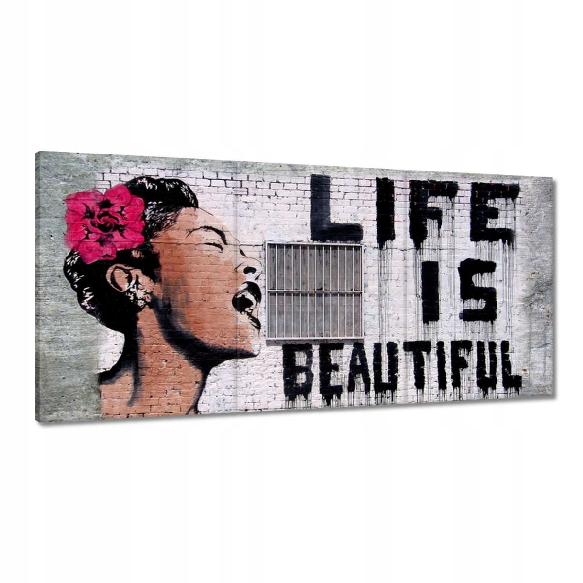 Obrazy 180x90 Life is Beautiful Banksy
