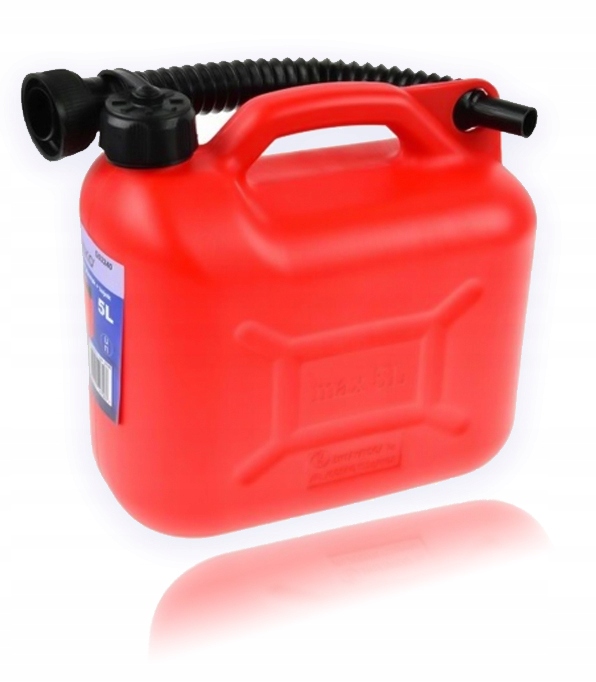 KANISTER PLASTIKOWY 5L CZERWONY POLSKI