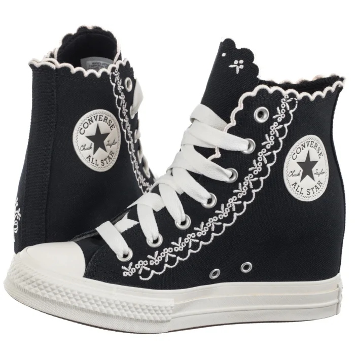 Dámské tenisky na podpatku Converse Ctas Wedge Hi A13546C černé