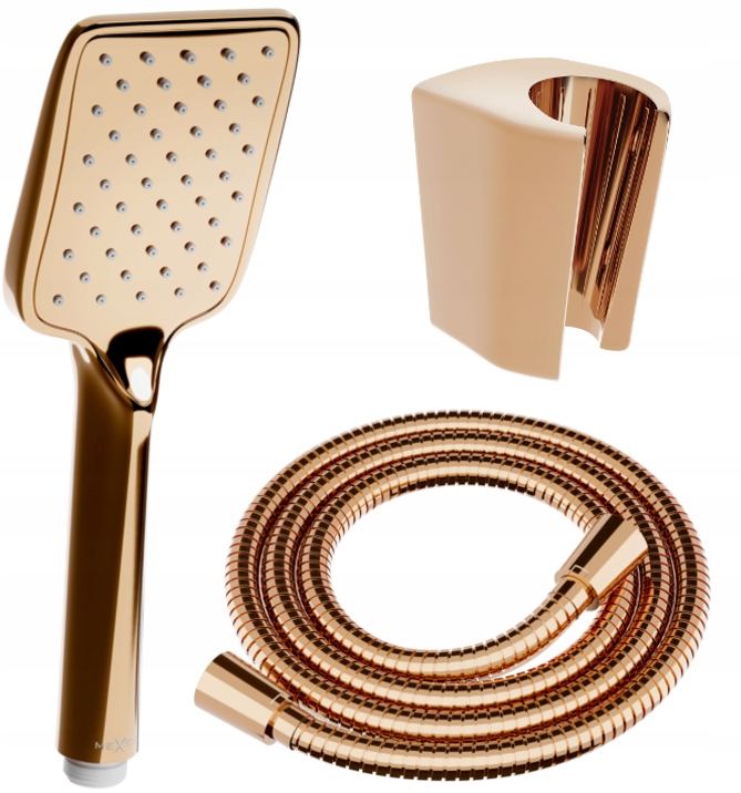 MEXEN ZESTAW PRYSZNICOWY SŁUCHAWKA WĄŻ ROSE GOLD